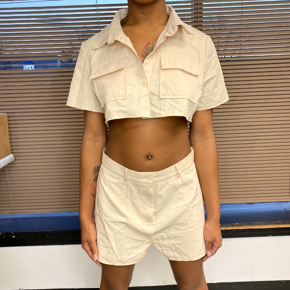 Cream two piece